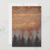 Pine Tree Rustic Wedding Kaart (Achterkant)