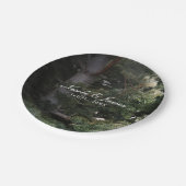 Pine Tree rustieke bos Bossen bruiloft receptie Papieren Bordje (Gekanteld)