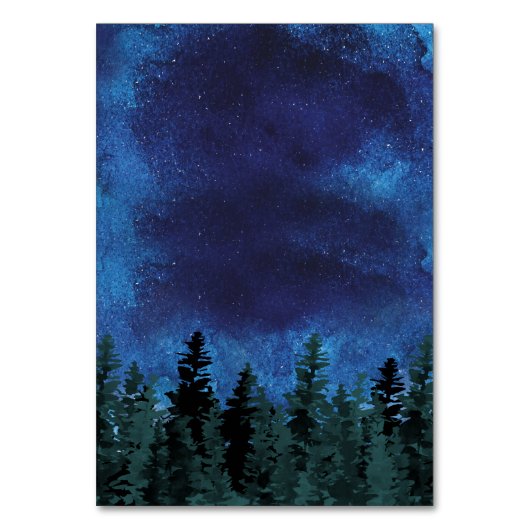 Pine Tree rustieke bruiloft behuizing Kaarten (Achterkant)