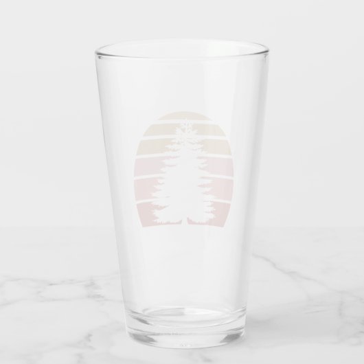 Pine Tree Silhouette Glas (Achterkant)