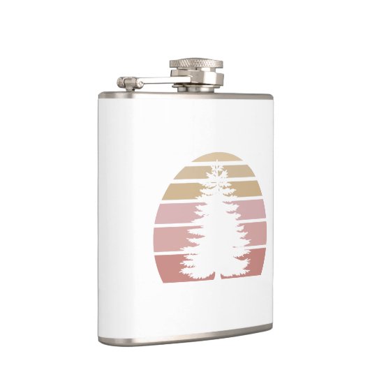 Pine Tree Silhouette Heupfles (Rechts)