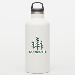 Pine tree silhouette- up north - outdoor avventure sticker
