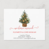 Pine Tree-Sinaasappel dat we hebben verplaatst Aankondigingskaart (Voorkant)