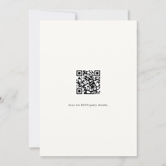 Pine tree sneeuw QR code bedrijf Christmas Party Kaart (Achterkant)