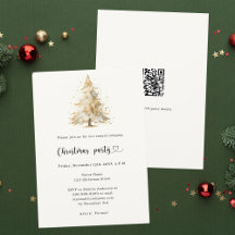 Pine tree sneeuw QR code bedrijf Christmas Party