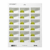 Pine Tree Sneeuwgrijs Damask Retouradres Etiket (Full Sheet)