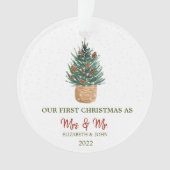 Pine Tree Snow ons eerste kerstfeest Ornament (voorkant)