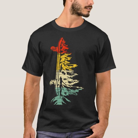 Pine Tree Snowboard Wintersport Snowboar T-shirt (Voorkant)