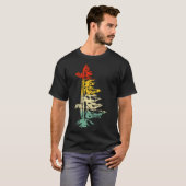 Pine Tree Snowboard Wintersport Snowboar T-shirt (Voorkant volledig)