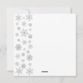 Pine Tree Snowflakes | Blauw Sinaasappel Koraal Or Feestdagenkaart (Achterkant)
