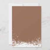 Pine Tree Snowflakes Bruin Bedrijf Kerstmis Kaart (Achterkant)