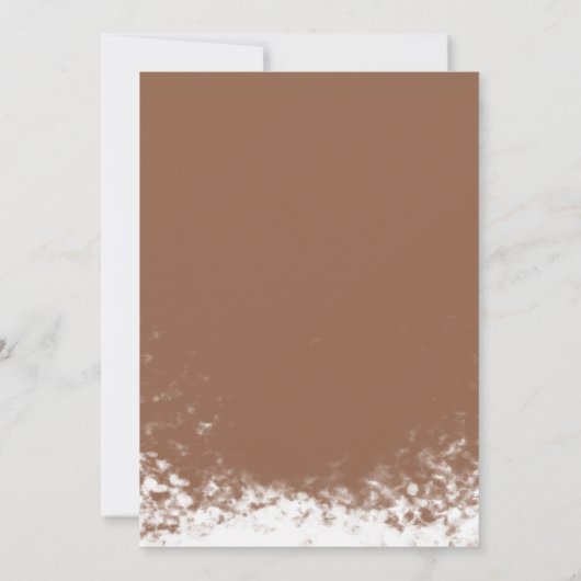 Pine Tree Snowflakes Bruin Bedrijf Kerstmis Kaart (Achterkant)