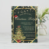 Pine Tree,Stars Lines Green Christmas Company  Kaart (Staand voorkant)