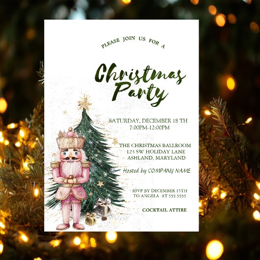 Pine Tree Stars Notenkraker Christmas Company Kaart