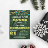 Pine Tree String Lights Yellow Holiday Uitnodiging
