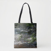 Pine Tree stroomversnellingen in de beek Tote Bag (Voorkant)