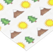 Pine Tree Sun Mountain climate ber Hiking Camp Out Tafelkleed (Gekanteld)