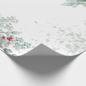 Pine Tree takken Berries Vakantie Cadeaupapier (Hoek)