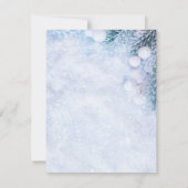 Pine Tree takken, sneeuw, verlichting repetitie di Kaart (Achterkant)