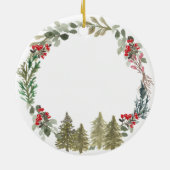 Pine Tree ter nagedachtenis van mam Kerstmis Keramisch Ornament (Achterkant)