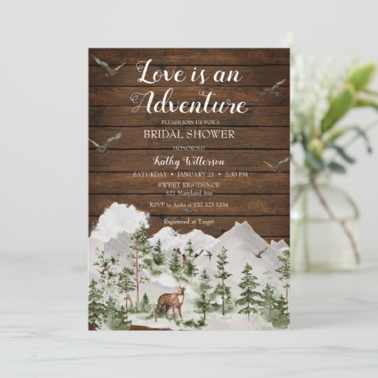 Pine Tree The Adventure begint met Vrijgezellenfee Kaart (Staand voorkant)