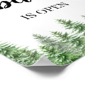 Pine Tree The Bar Is Open Trouwbar Menu Bord Poster (Hoek)