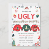 Pine tree Ugly Sweater Kerstfeest Kaart (Voorkant)
