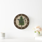 Pine Tree Wall Clock Ronde Klok (Huis)
