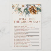 Pine Tree Wat de bruidegom zeggen Vrijgezellenfees Briefpapier (Voorkant / Achterkant)