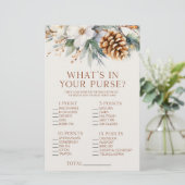 Pine Tree Wat zit er in Purse Vrijgezellenfeest Ga Briefpapier (Staand voorkant)