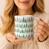Pine Tree Watercolor Mug Forest Greenery Botanical Koffiemok