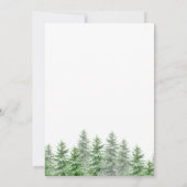 Pine Tree Waterverf bruiloft Kaart (Achterkant)