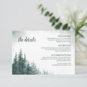Pine Tree Wedding Detail-Kaart - informatiebehuizi Informatiekaartje (Staand voorkant)
