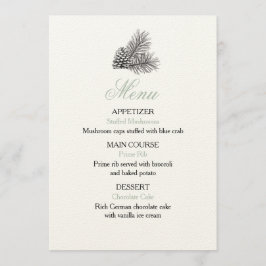 Pine Tree Wedding Menu - Rustic