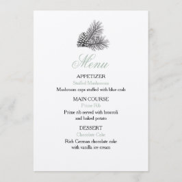 Pine Tree Wedding Menu - Rustic
