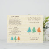 Pine Tree Wedding-programma (Staand voorkant)