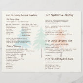 Pine Tree Wedding-programma (Achterkant)