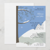 Pine Tree Winter 5x7 Bridal Shower Invitation Kaart (Voorkant / Achterkant)