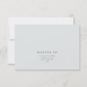 Pine Tree Winter Bruiloft RSVP Behuizing Kaart (Achterkant)