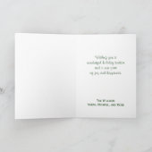 Pine Tree Winter Snow Kerstbergen Land Feestdagen Kaart (Binnen)