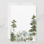 Pine Tree Woodland Bos Engagement Party Kaart (Achterkant)
