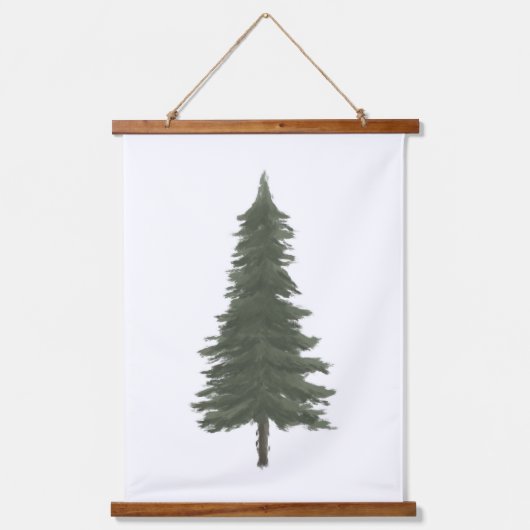 Pine Tree Woodland Nursery Decor Hangend Wandkleed (Voorkant)