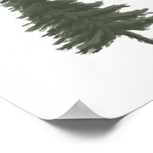 Pine Tree Woodland Nursery Decor Poster (Hoek)