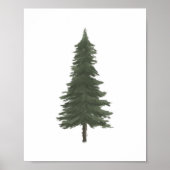 Pine Tree Woodland Nursery Decor Poster (Voorkant)