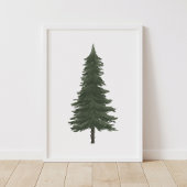 Pine Tree Woodland Nursery Decor Poster