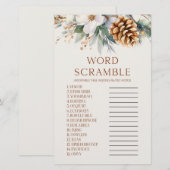 Pine Tree Word Scramble Vrijgezellenfeest spel Briefpapier (Voorkant / Achterkant)