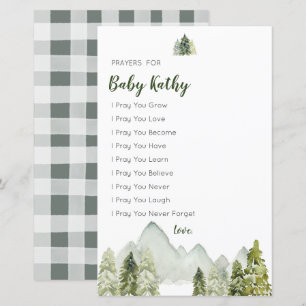 Pine Trees Adventure Baby shower Prayers voor Baby