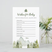 Pine Trees Adventure Baby shower wenst Baby (Staand voorkant)