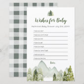 Pine Trees Adventure Baby shower wenst Baby (Voorkant / Achterkant)