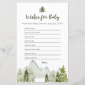 Pine Trees Adventure Baby shower wenst Baby (Voorkant)